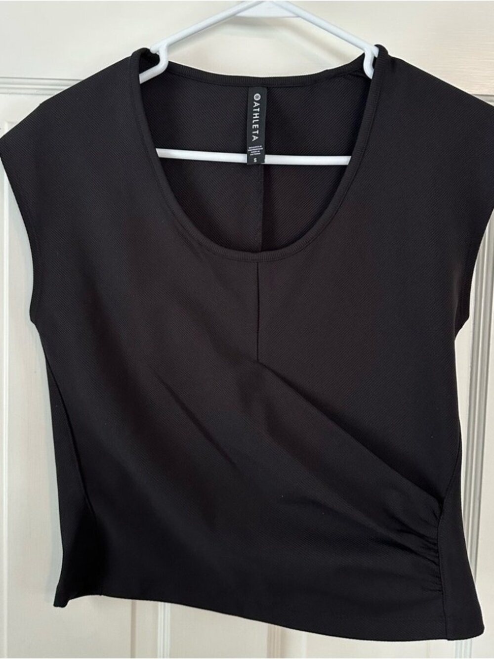 Black Side Rouched Women's Top